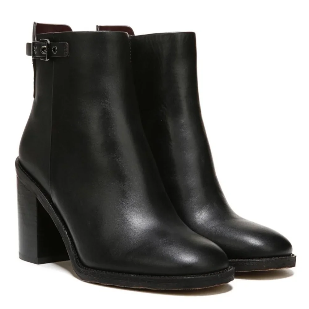 Franco Sarto Women's Rivet Block Heel Ankle Boot